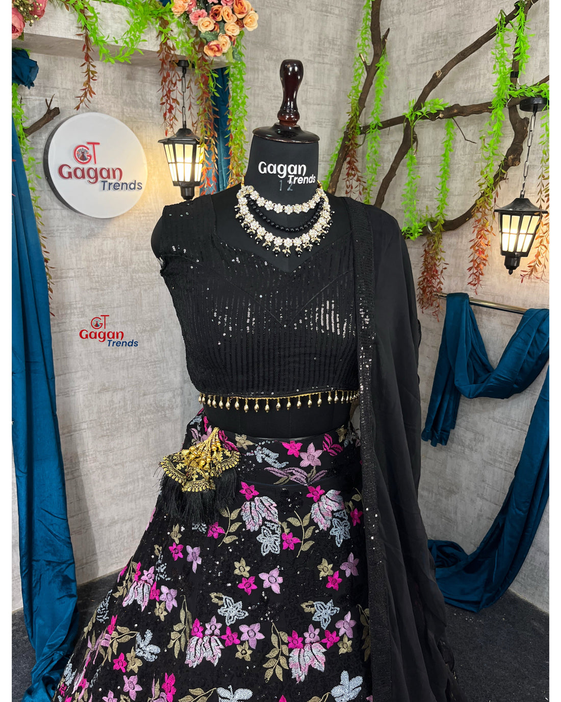 Designer Fox Georgette Lehenga with Double Sequins Embroidery & Ruffle Dupatta – Perfect for Weddings & Parties