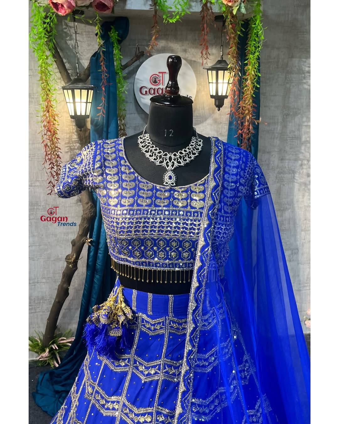 Blue Fox Georgette lehenga with Embroidery Sequins  Work With Cancan  and designer blouse perfect match for you