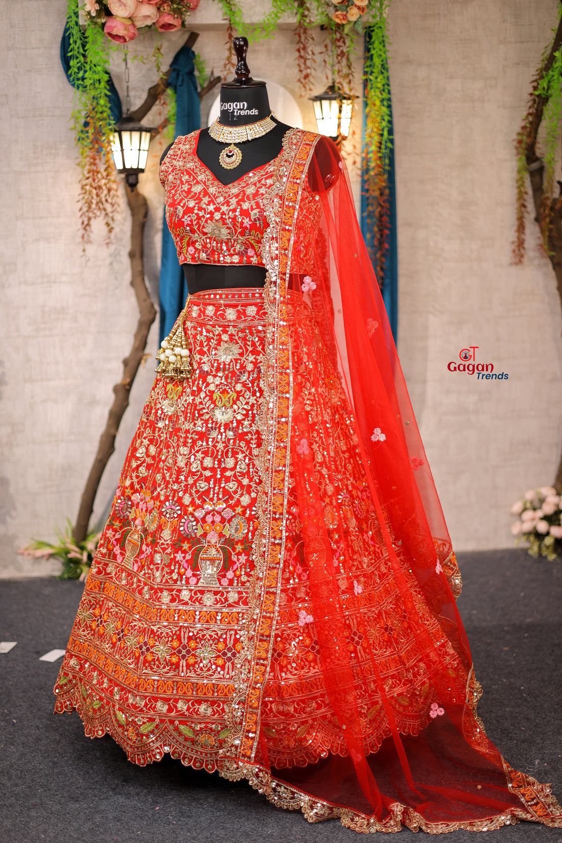 Stunning Fox Georgette Lehenga with Sequins &amp; Embroidery Work