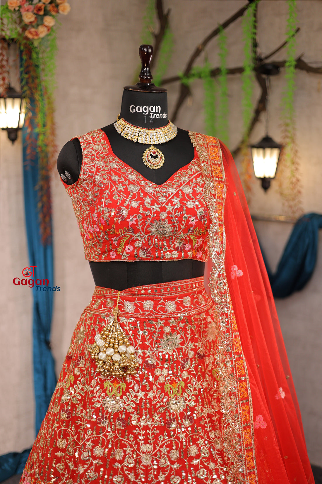 Stunning Fox Georgette Lehenga with Sequins &amp; Embroidery Work