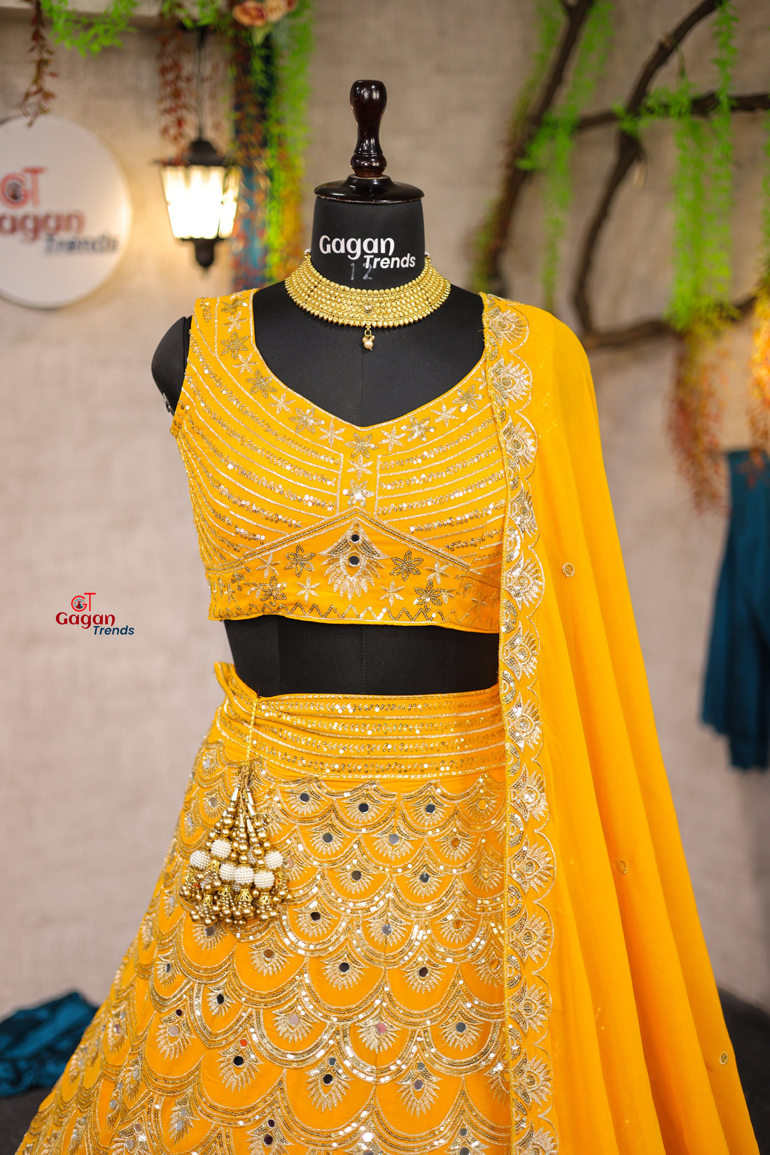 Musturd  Colour lehenga with Real Mirror and  Sequins Embroidery Work With Cancan and designer blouse perfect your wedding desire