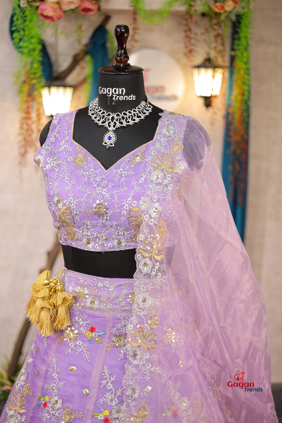 Best premium Organza Silk embrodery work and designer blouse perfect fit for festival And every Event