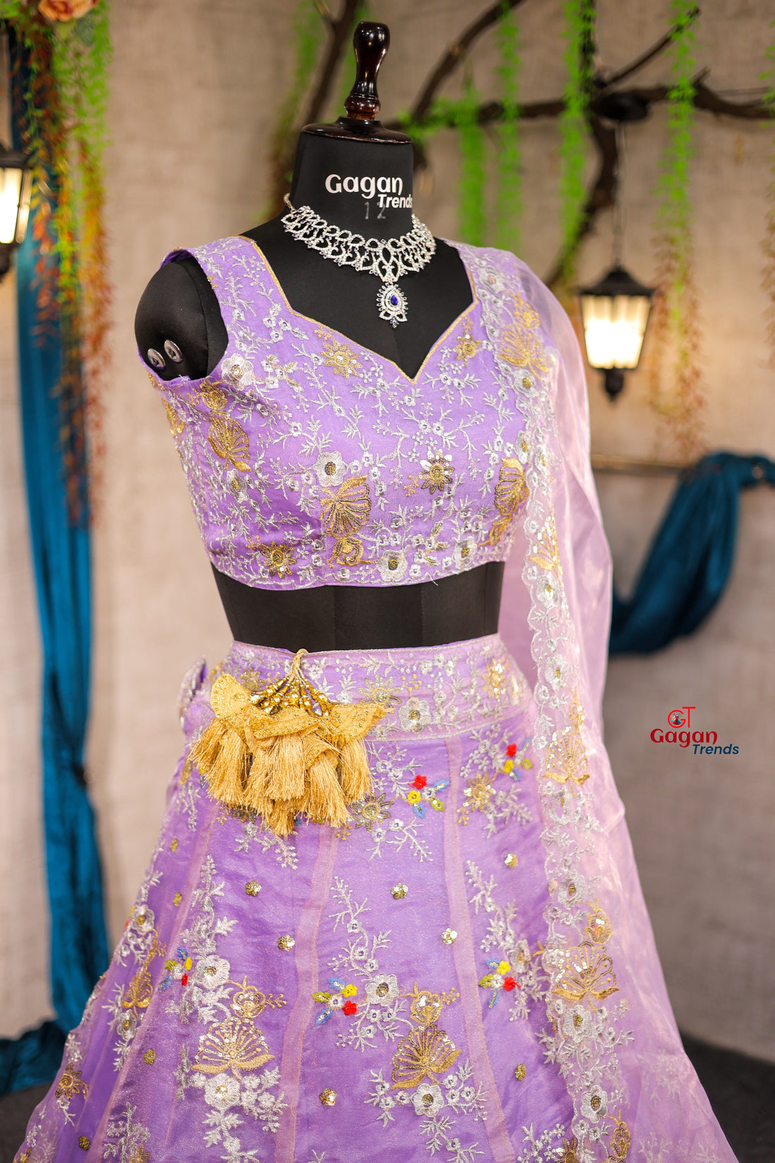 Best premium Organza Silk embrodery work and designer blouse perfect fit for festival And every Event