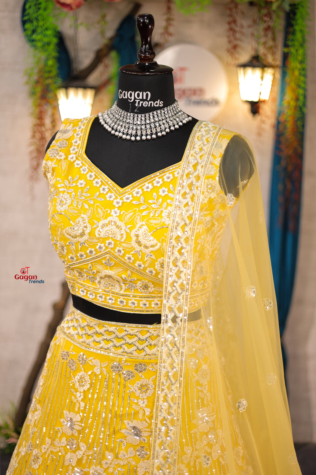 Yellow  Colour lehenga with Embroidery Sequins Work With Cancan &Canvas Patta  work and designer blouse perfect match for you