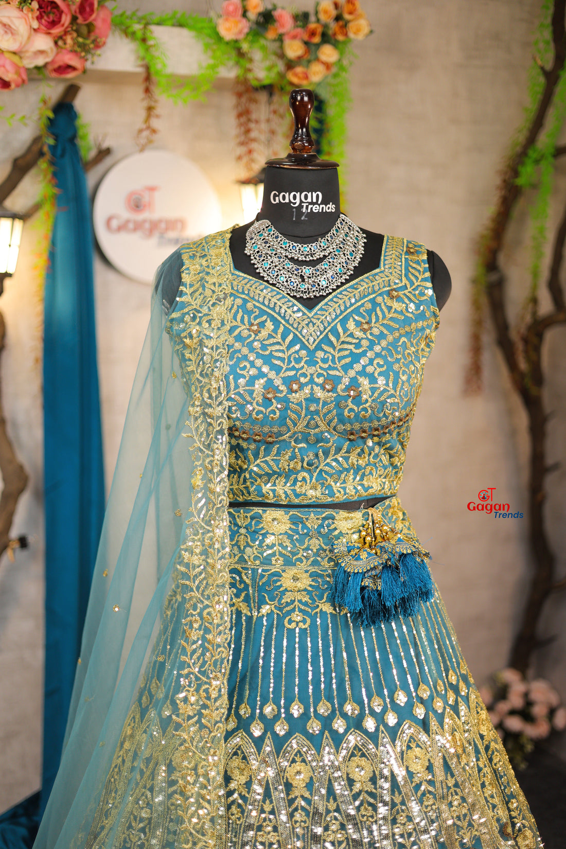 Best premium Lehenga with attactive  designer blouse perfect fit for festival And every party wear.