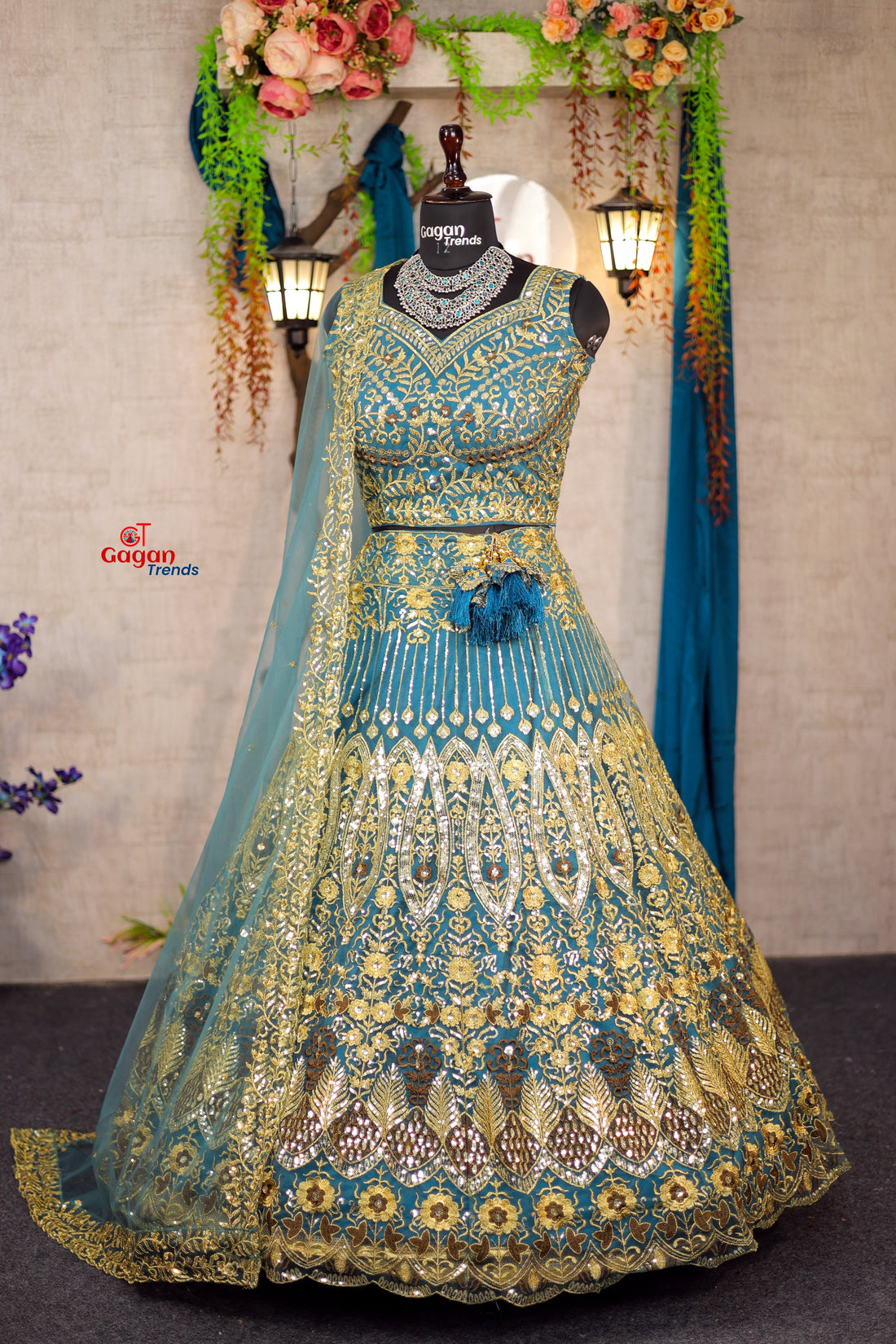 Best premium Lehenga with attactive  designer blouse perfect fit for festival And every party wear.
