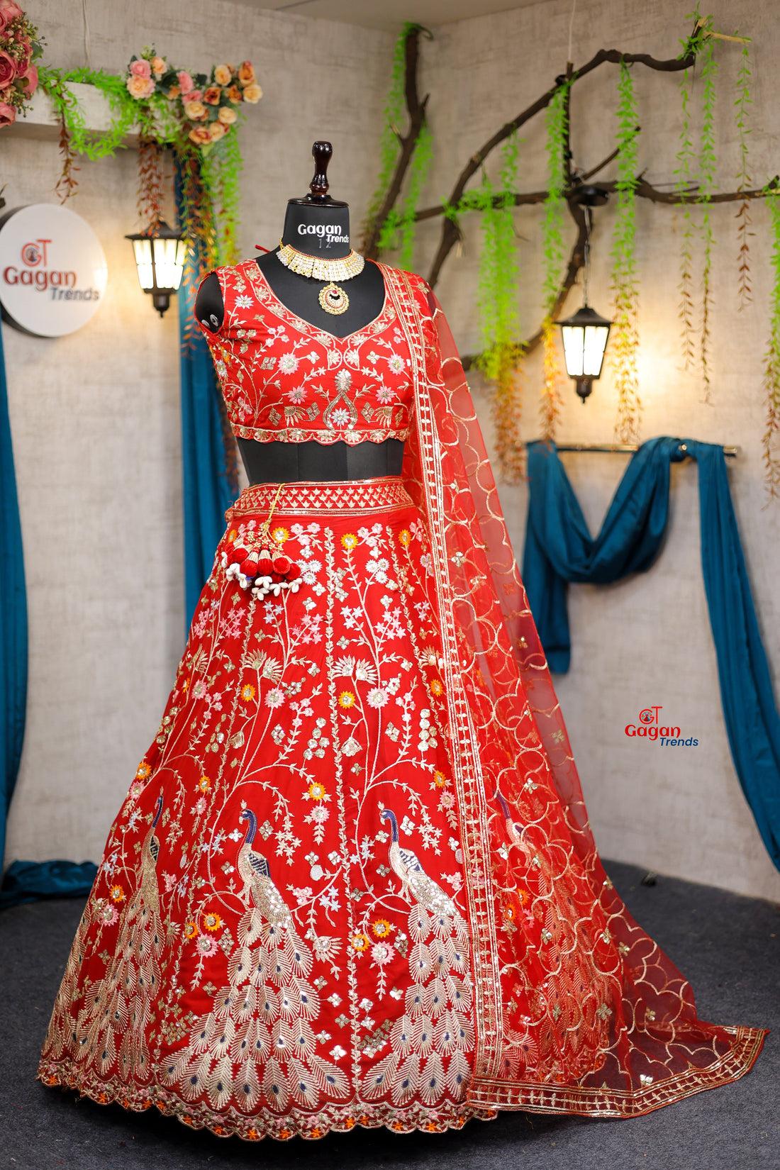 Red Premium Faux Georgette Lehenga with Sequins Embroidery Work  & Designer Blouse – Perfect for Weddings & Festive Glamour