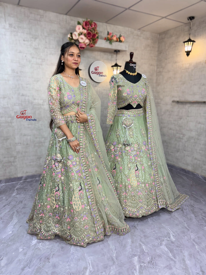 premium Coding Sequins work and designer lehenga choli perfect fit for you