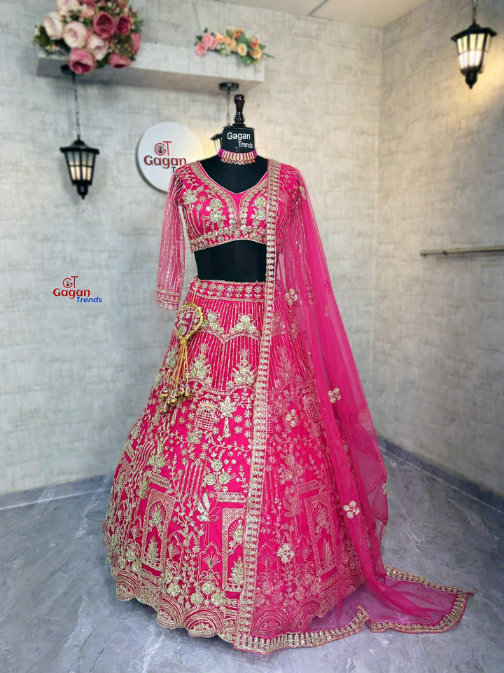 Premium Soft Net Lehenga Choli with Coding Sequins & Dupatta – Glamorous Ethnic Ensemble