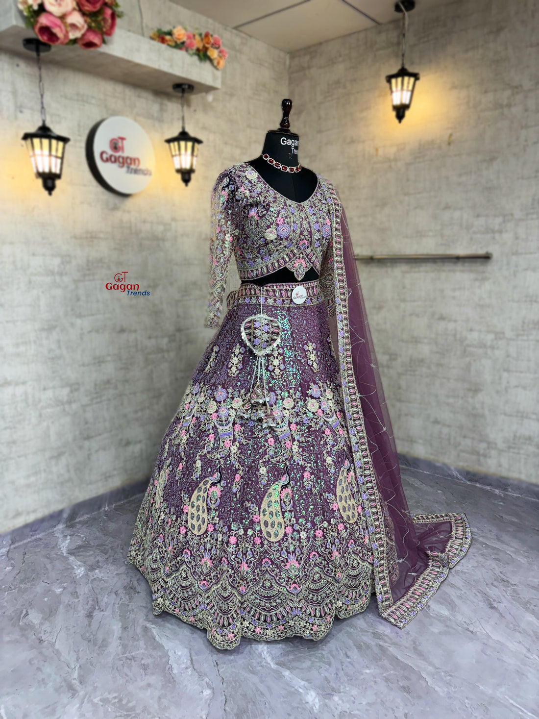 Light Purpule premium Coding Sequins work and designer blouse perfect fit for you