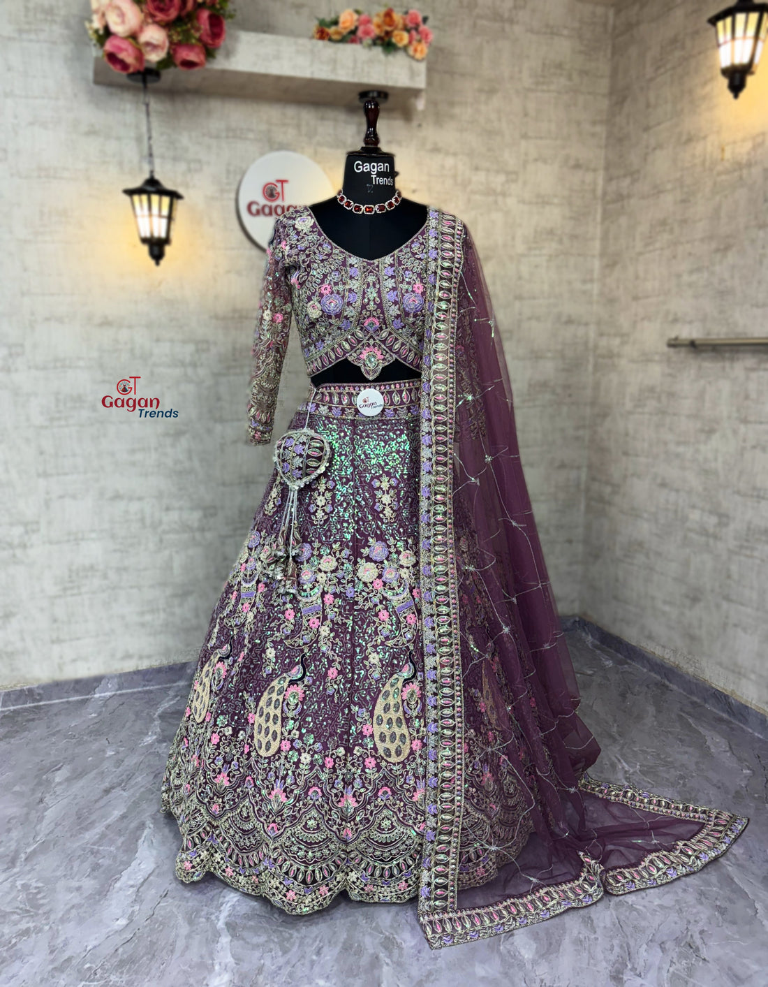 Light Purpule premium Coding Sequins work and designer blouse perfect fit for you