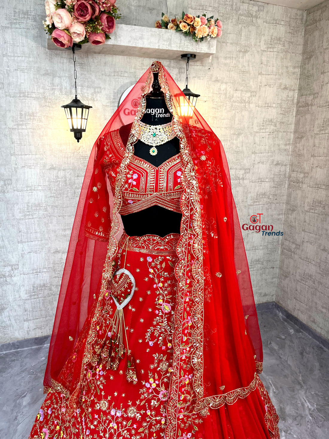 Faux Georgette Embroidered Lehenga Set with Dual Dupatta – Semi-Stitched for party wear
