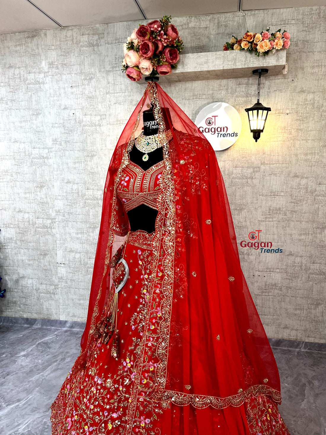 Faux Georgette Embroidered Lehenga Set with Dual Dupatta – Semi-Stitched for party wear