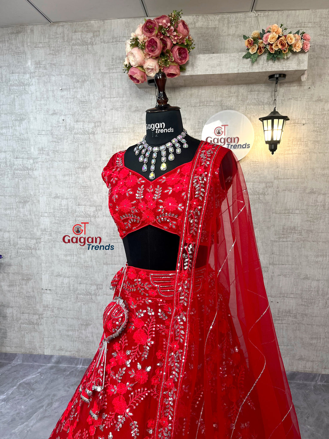 Soft Butterfly Net Lehenga with Embroidery Sequins Work – Semi-Stitched Set