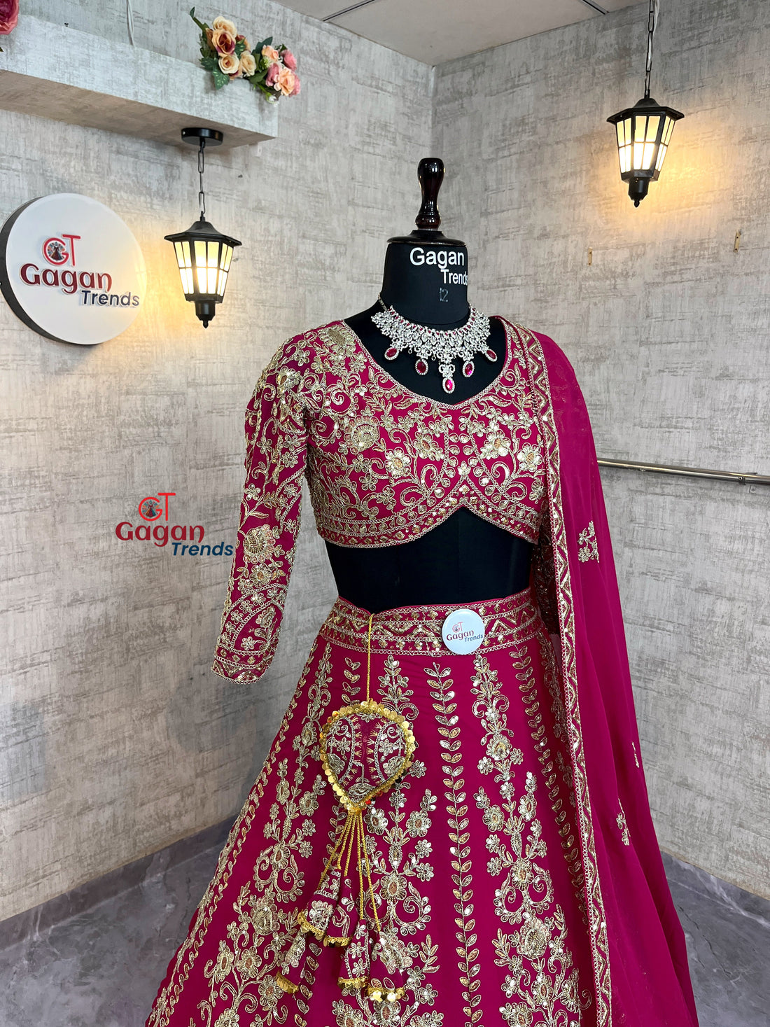 Premium Faux Georgette Lehenga with Coding Sequins Work – Semi-Stitched Set