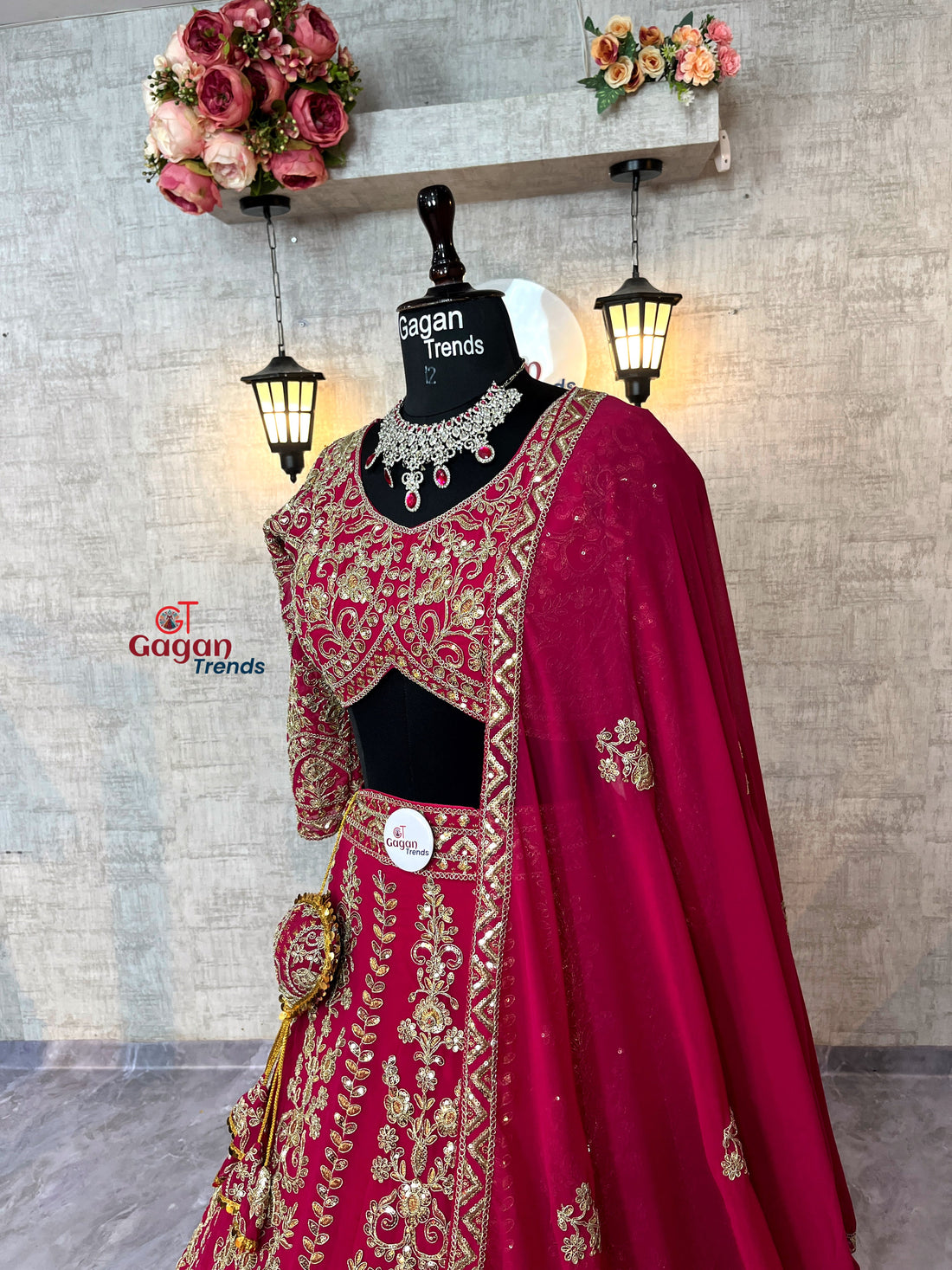 Premium Faux Georgette Lehenga with Coding Sequins Work – Semi-Stitched Set