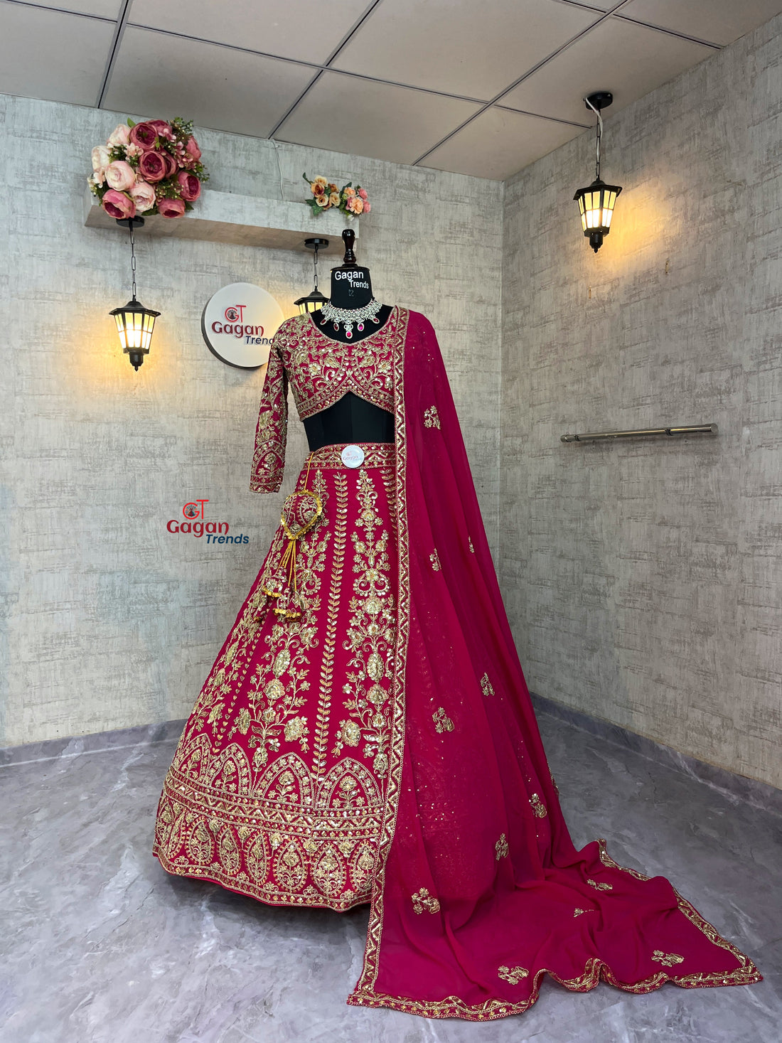 Premium Faux Georgette Lehenga with Coding Sequins Work – Semi-Stitched Set