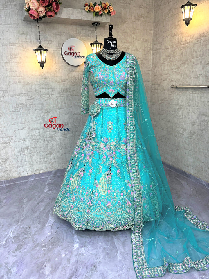Rama colour premium Coding Sequins work and designer blouse perfect fit for you\