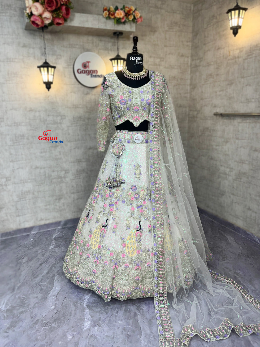 Off white  premium Coding Sequins work and designer blouse perfect fit for you