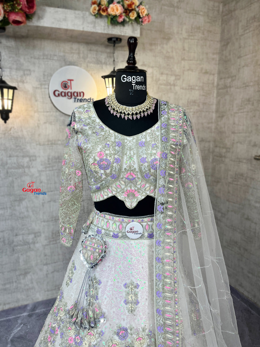 Off white  premium Coding Sequins work and designer blouse perfect fit for you