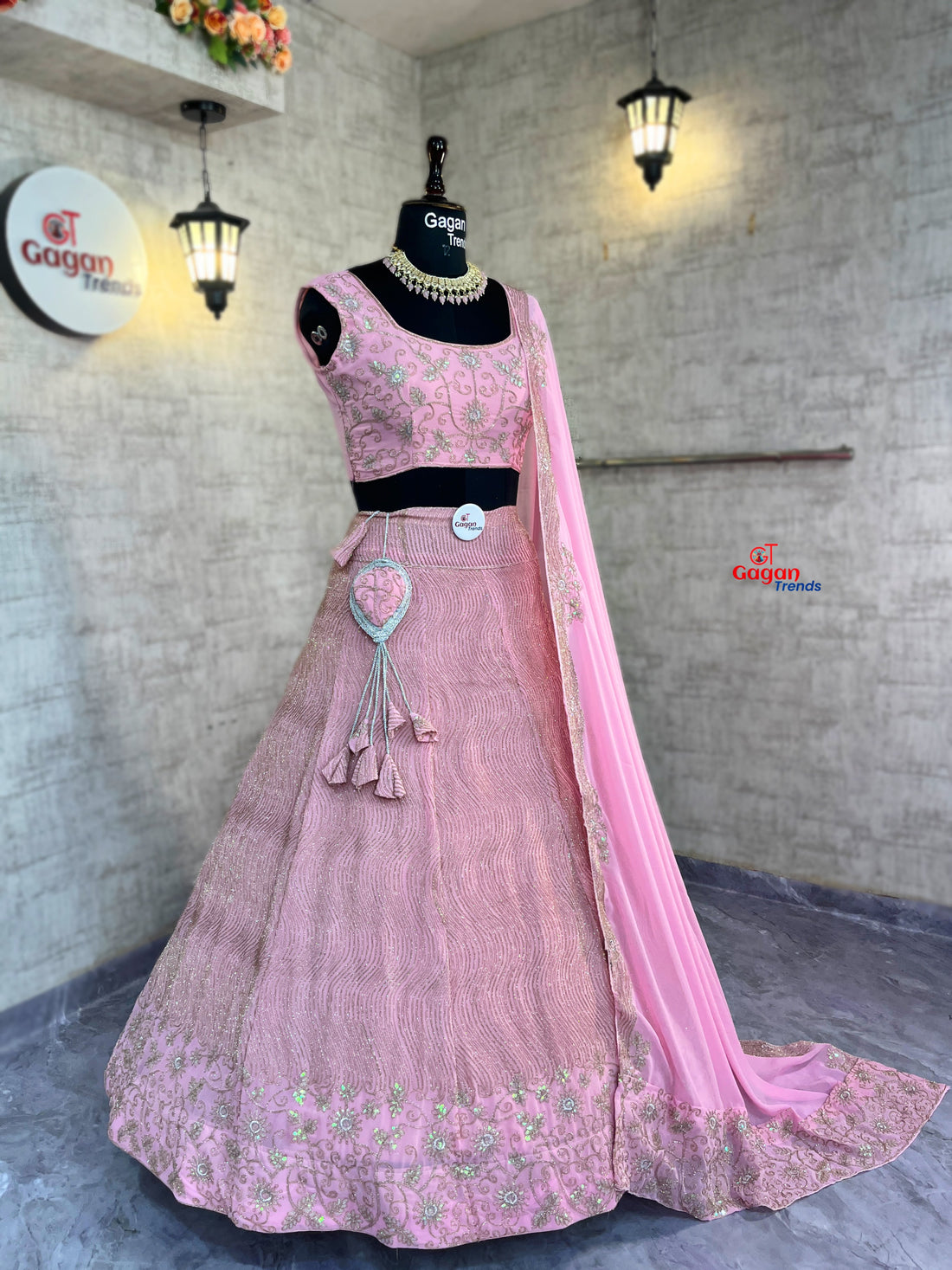 Fancy Coding Sequins Embroidered Fox Georgette Lehenga Set – Stylish Ethnic Wear