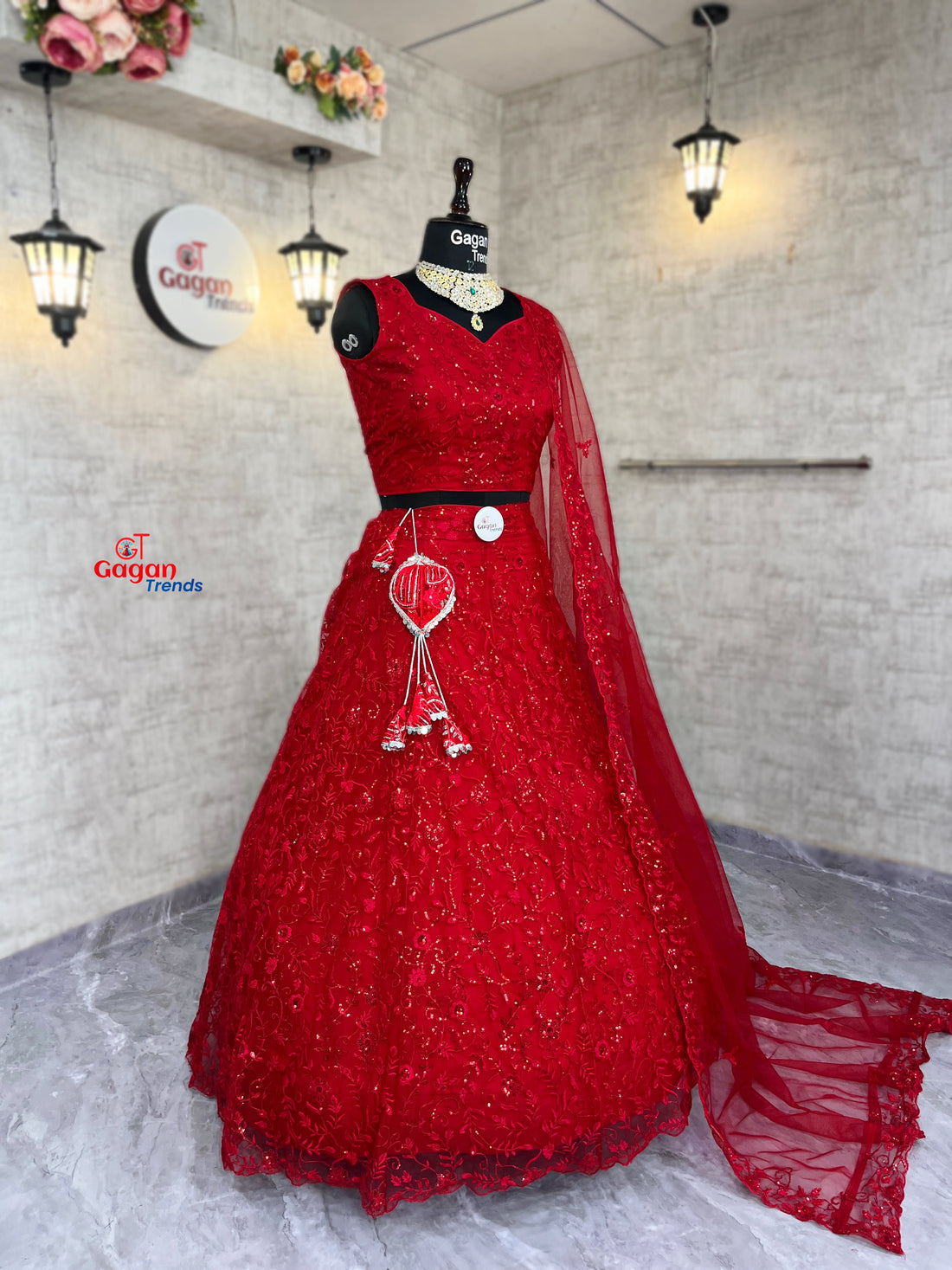 Ethereal Embroidered Butterfly Net Lehenga Set for Dreamy Celebrations