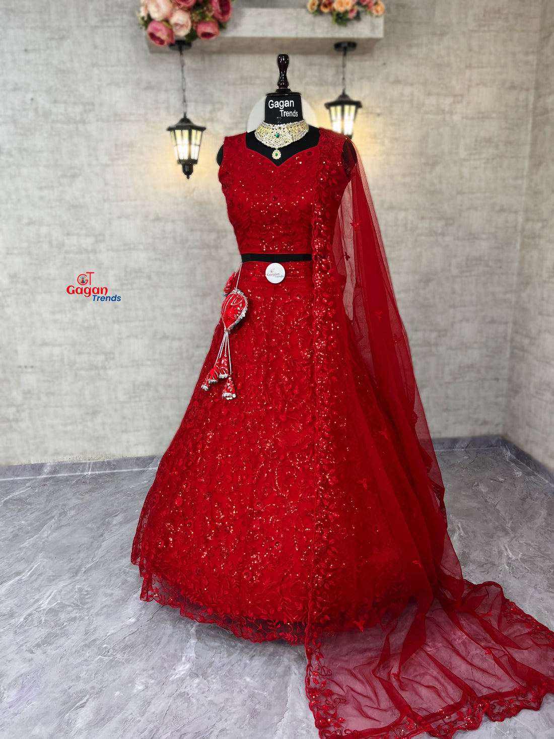 Ethereal Embroidered Butterfly Net Lehenga Set for Dreamy Celebrations