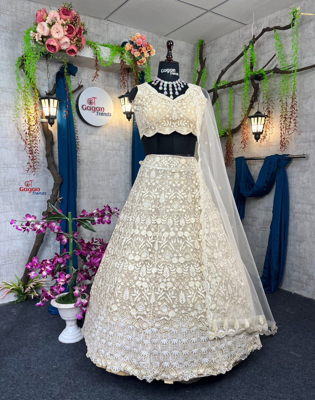 White colour premium embrodery work and designer blouse perfect fit for you