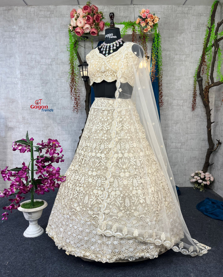 White colour premium embrodery work and designer blouse perfect fit for you