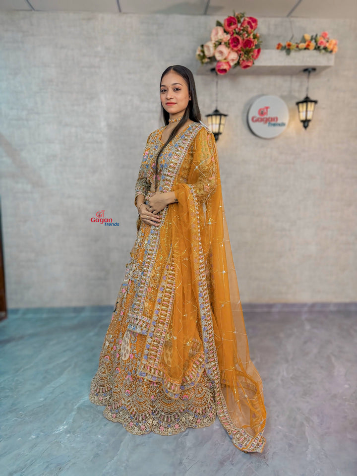 Yellow colour premium Coding Sequins work and designer blouse perfect fit for you