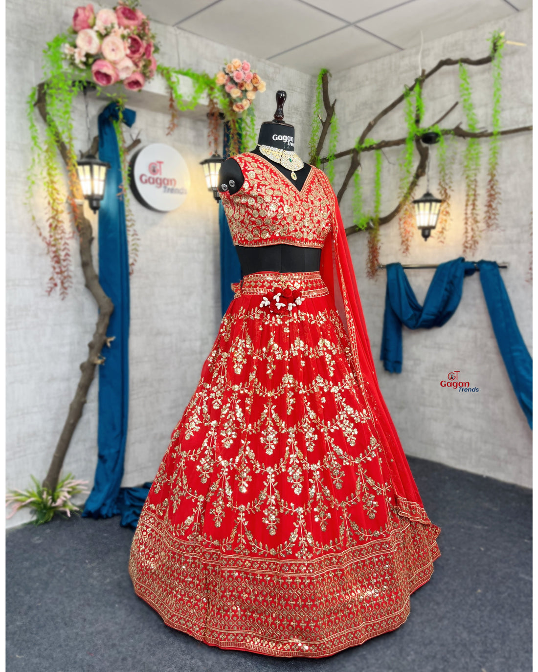 Red  Premium Lehenga with  Designer Blouse – Perfect for Weddings & Festive Glamour