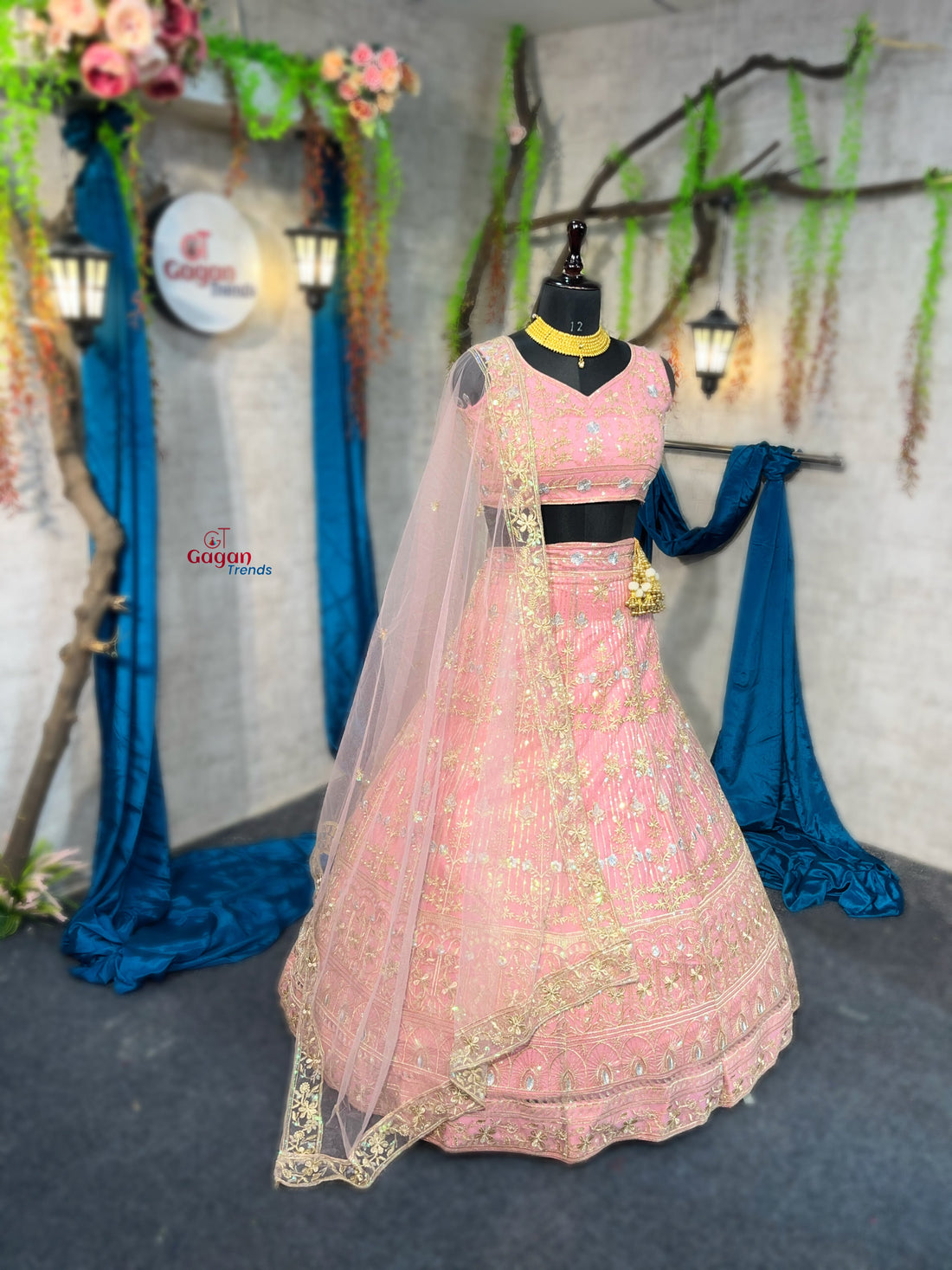 Trending Lehenga with  Embroidery Sequins Work With Cancan & Canvas Patta work and designer blouse perfect fit for you