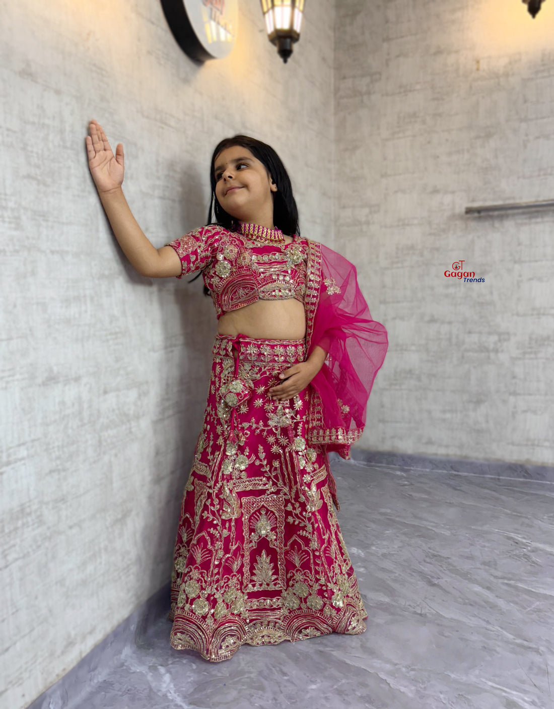🎀 Girls Soft Net Lehenga Choli with Coding Sequins – Ethnic Wear for 0–18 Years