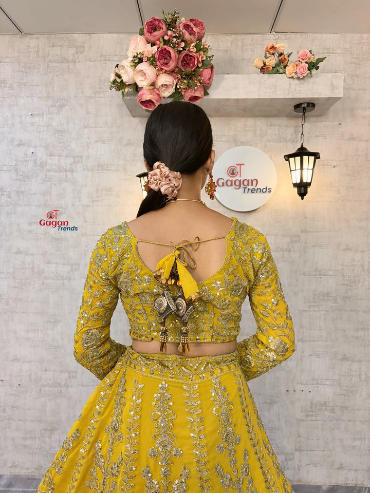 Premium Faux Georgette Coding Sequins Work Lehenga Set – Modern Glam Ethnic Wear