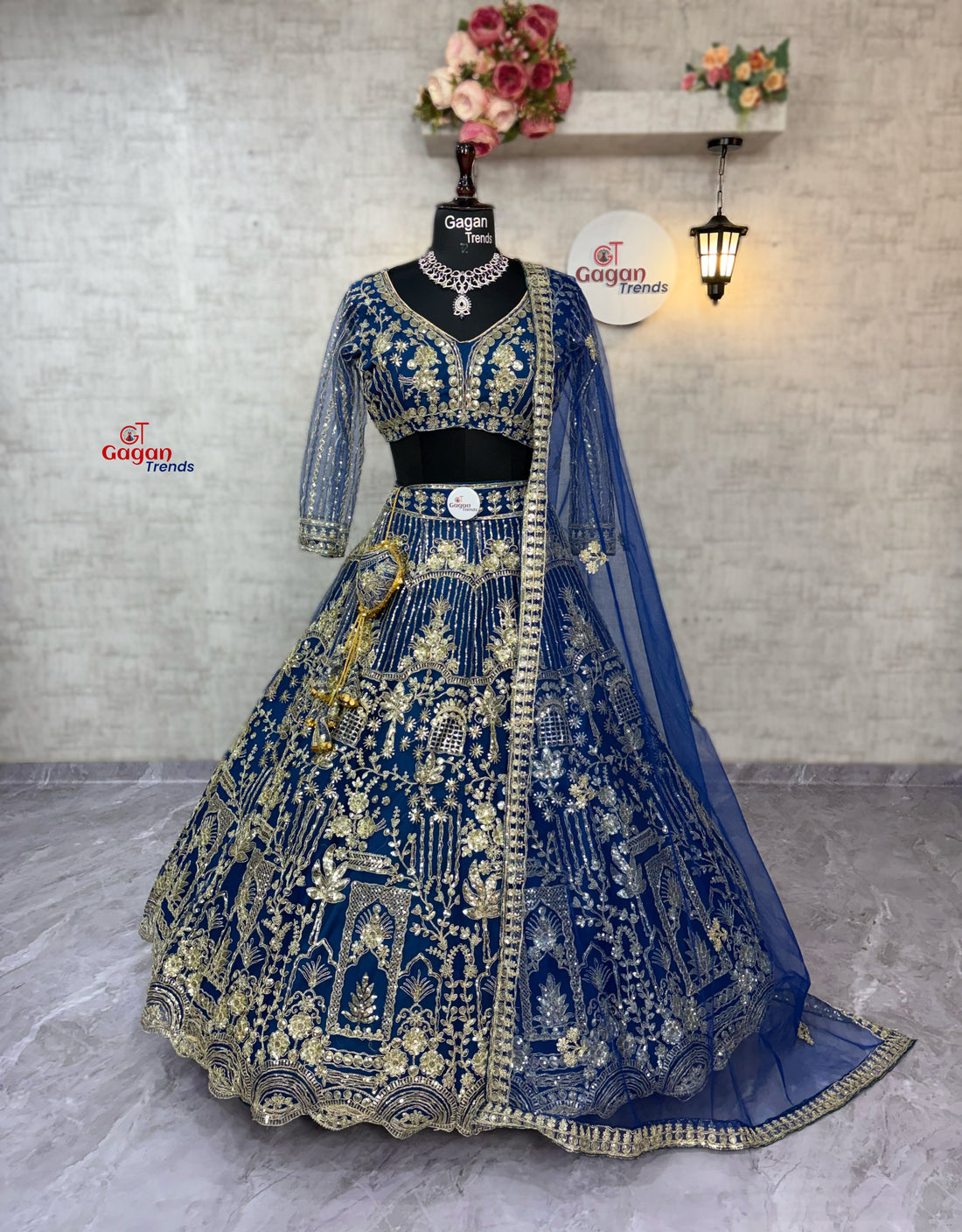 Blue colour Soft Net Lehenga Choli with Coding Sequins & Dupatta – Glamorous Ethnic Ensemble