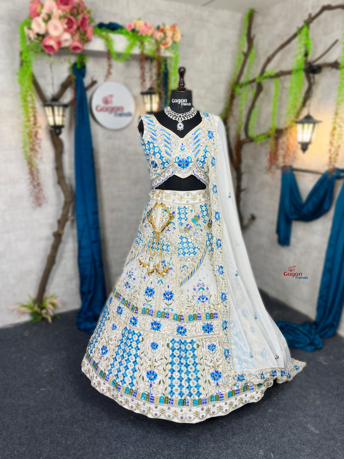 Elegant Faux Georgette Lehenga with Embroidery Sequins Work
