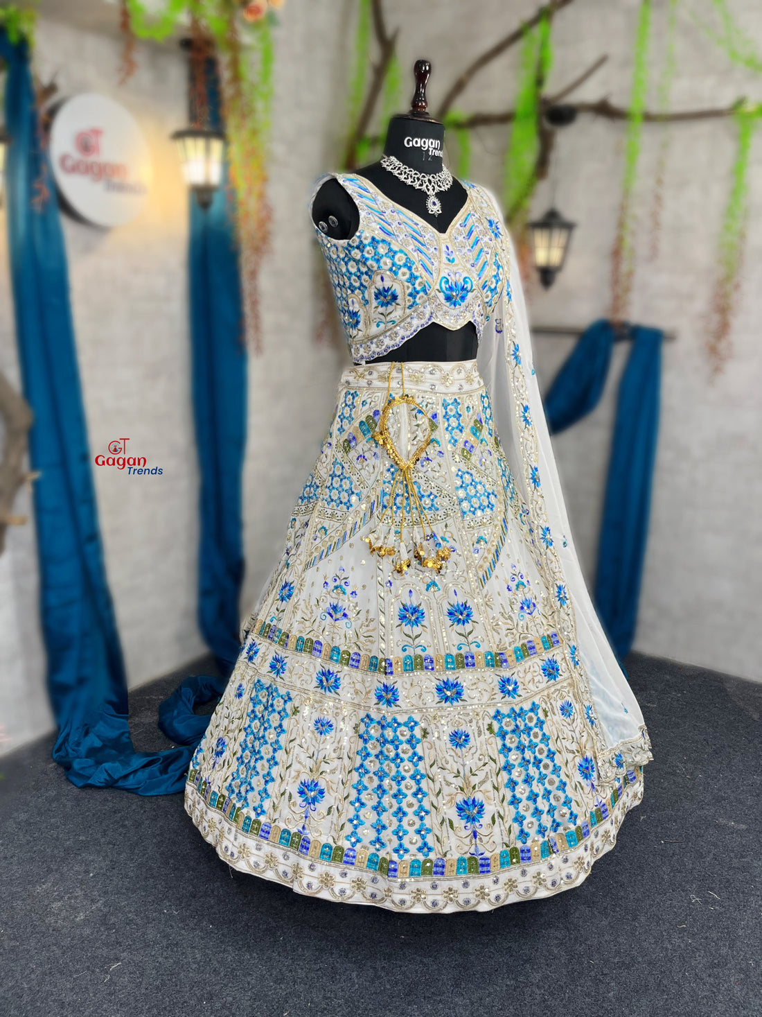 Elegant Faux Georgette Lehenga with Embroidery Sequins Work