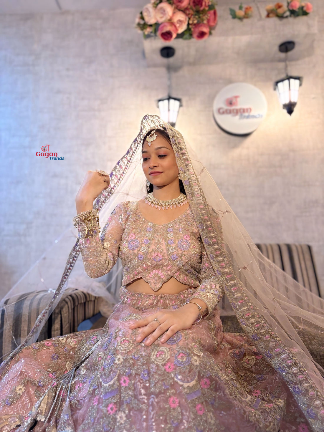 Soft Butterfly Net Lehenga with Coding Sequins Work