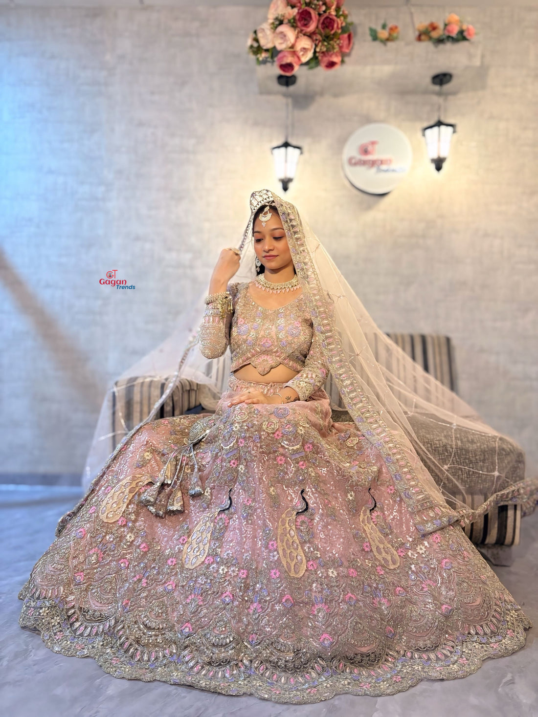 Soft Butterfly Net Lehenga with Coding Sequins Work