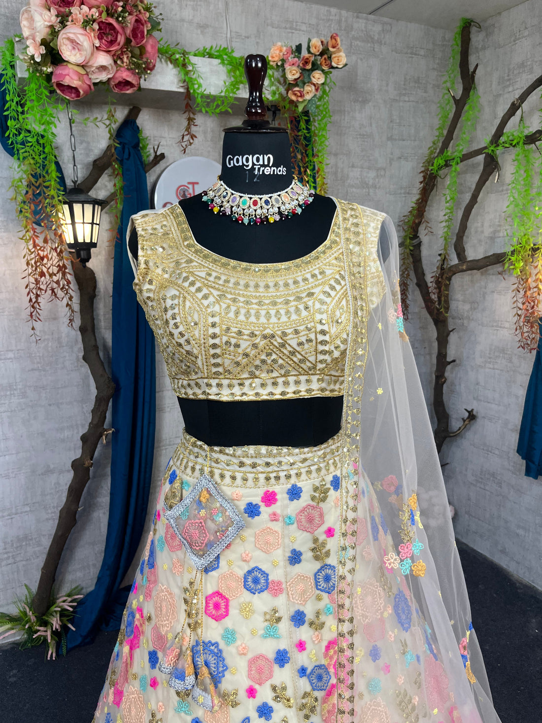 Soft Mono Net Sequin Embroidered Lehenga with Dupatta – Semi-Stitched Partywear Set for Women