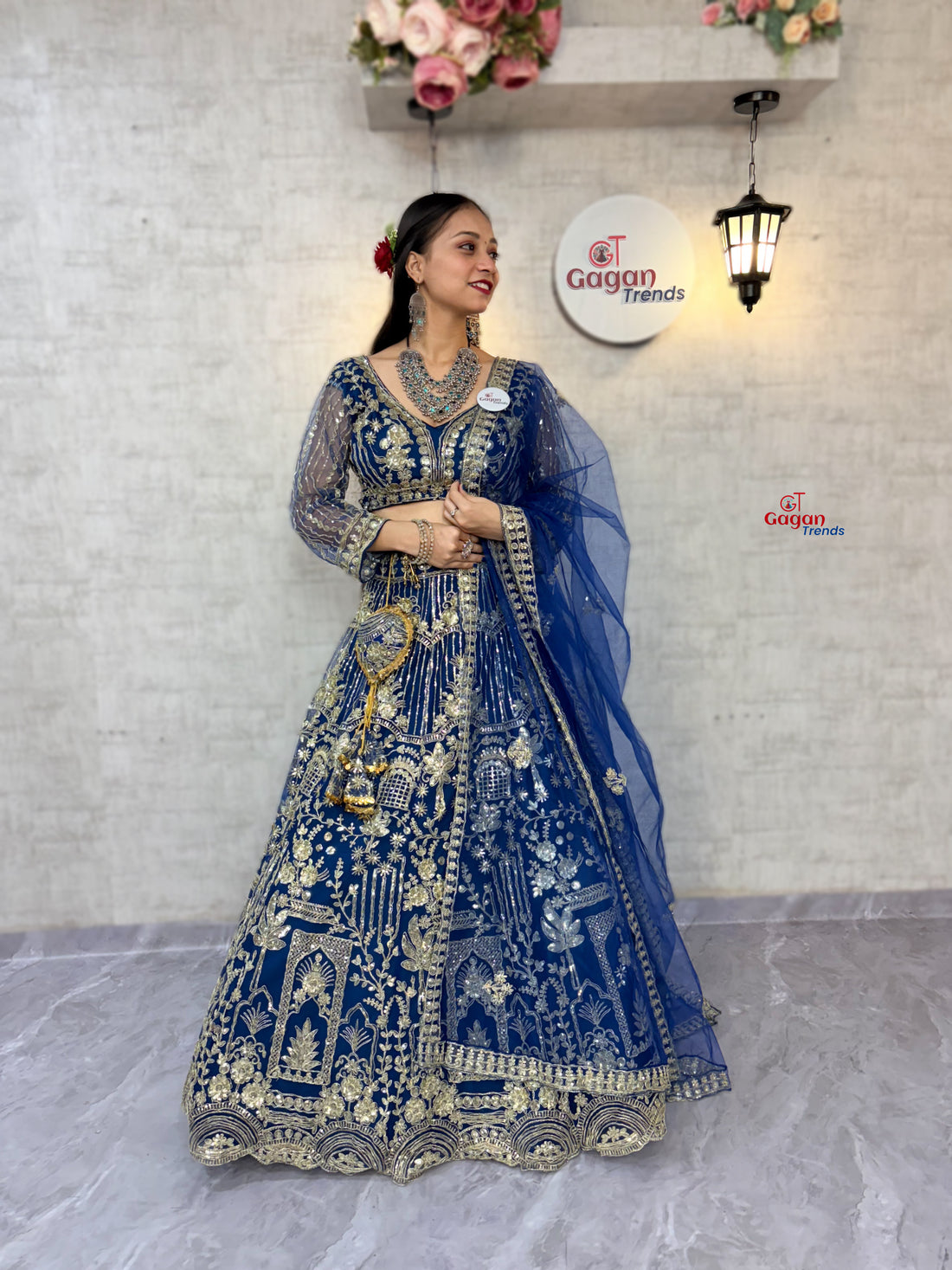 Blue colour Soft Net Lehenga Choli with Coding Sequins & Dupatta – Glamorous Ethnic Ensemble