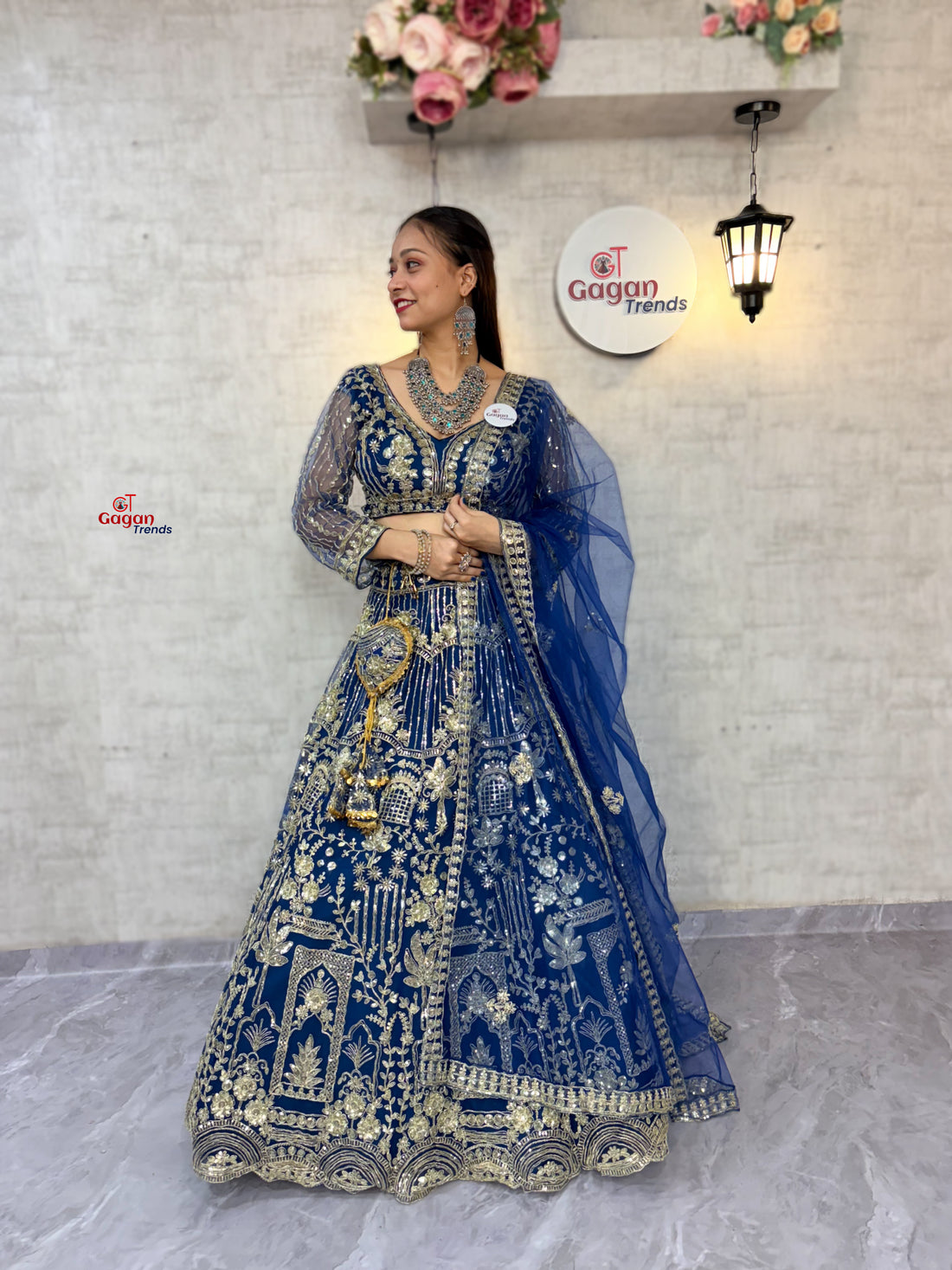 Blue colour Soft Net Lehenga Choli with Coding Sequins & Dupatta – Glamorous Ethnic Ensemble