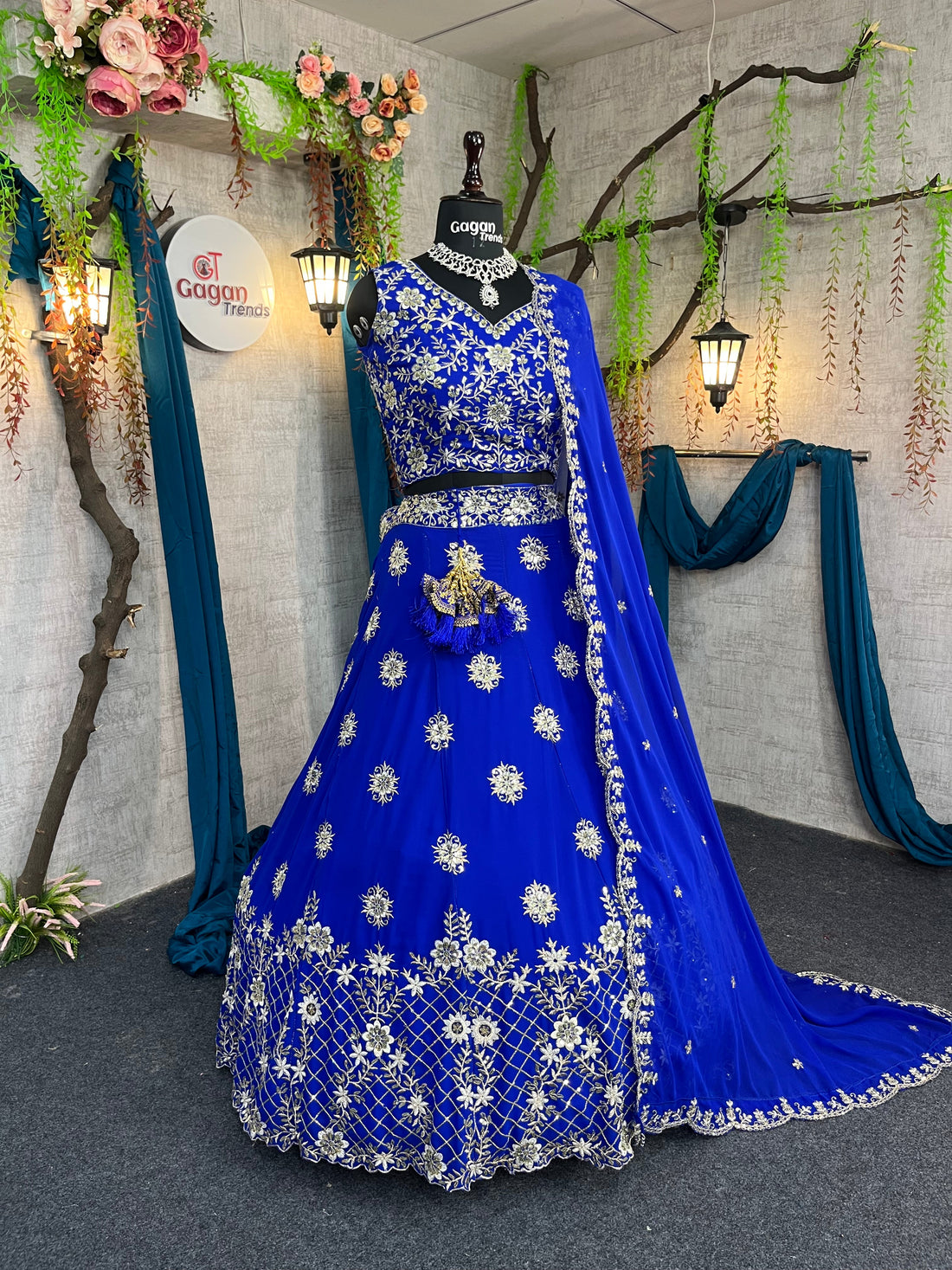 Fox Georgette Sequin Embroidered Lehenga with Dupatta – Semi-Stitched Wedding Wear for Women