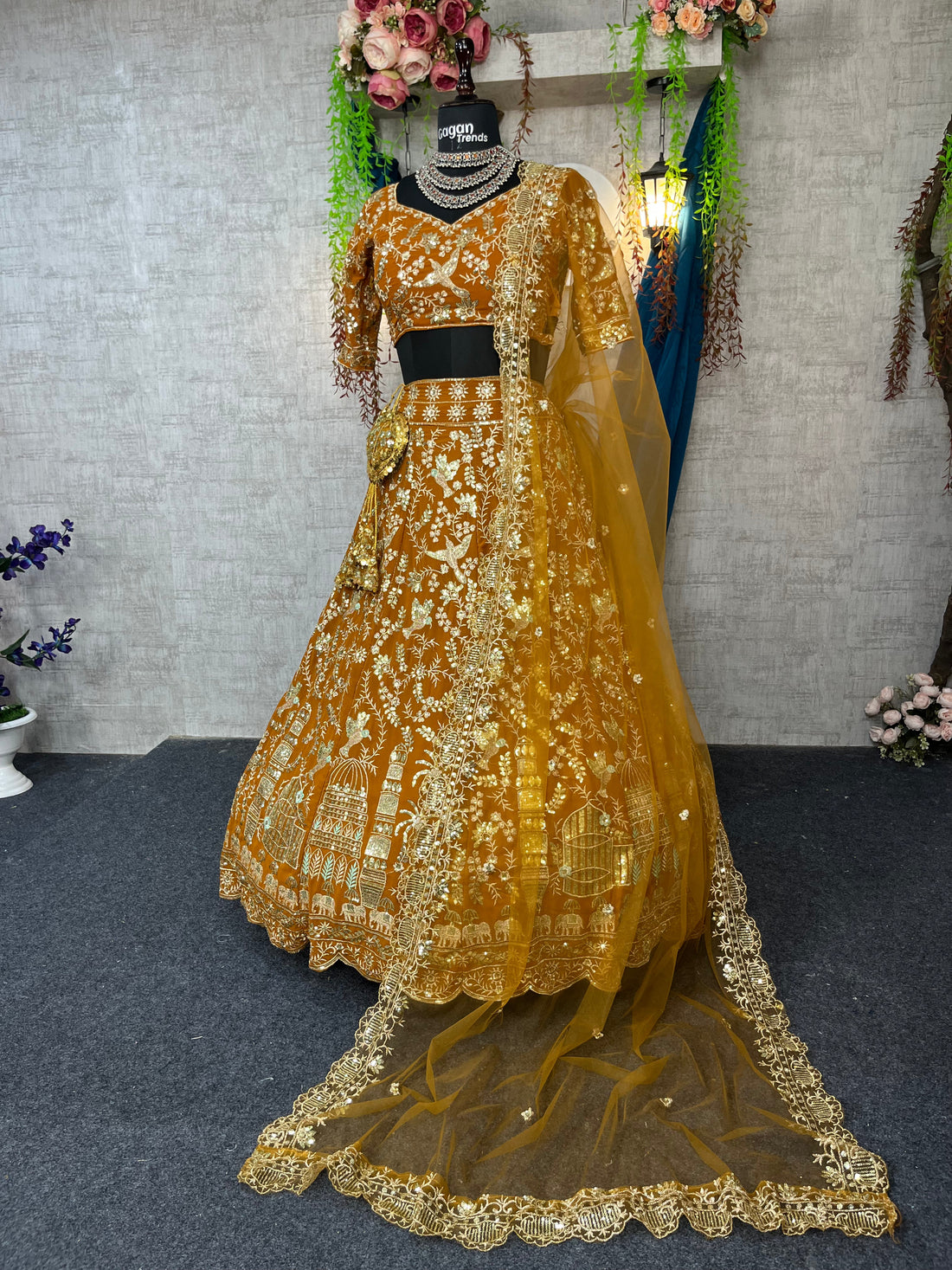 Fox Georgette Embroidered Lehenga with Sequins & Stone Work for Wedding & Party Wear