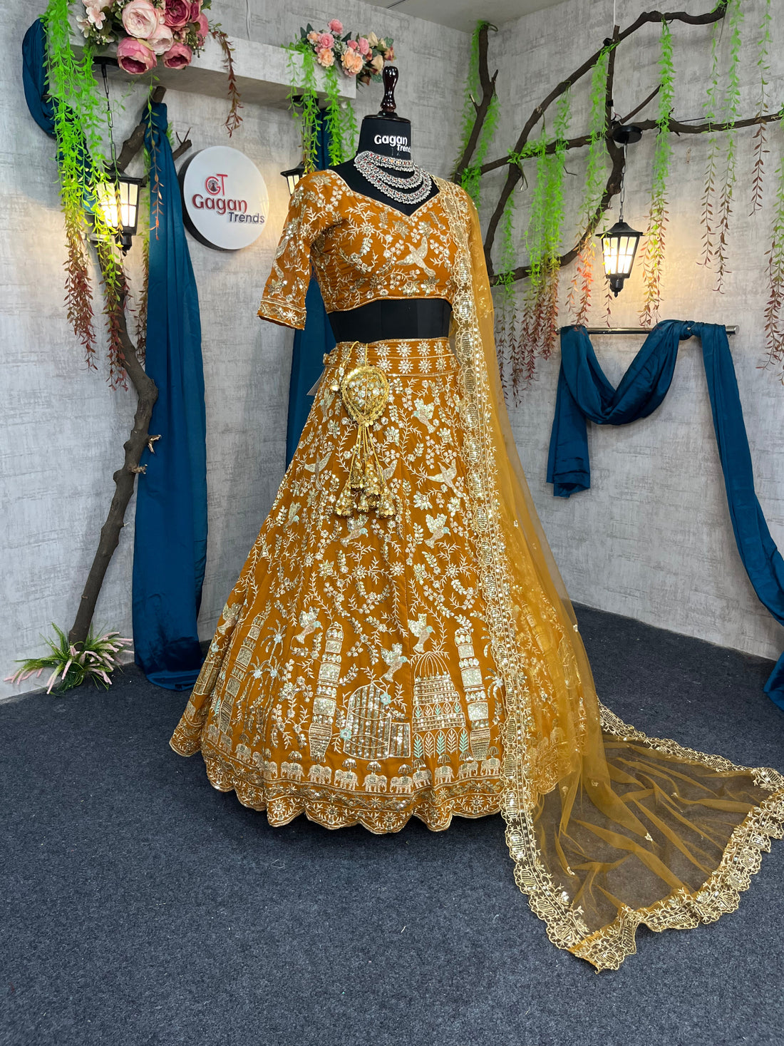 Fox Georgette Embroidered Lehenga with Sequins & Stone Work for Wedding & Party Wear