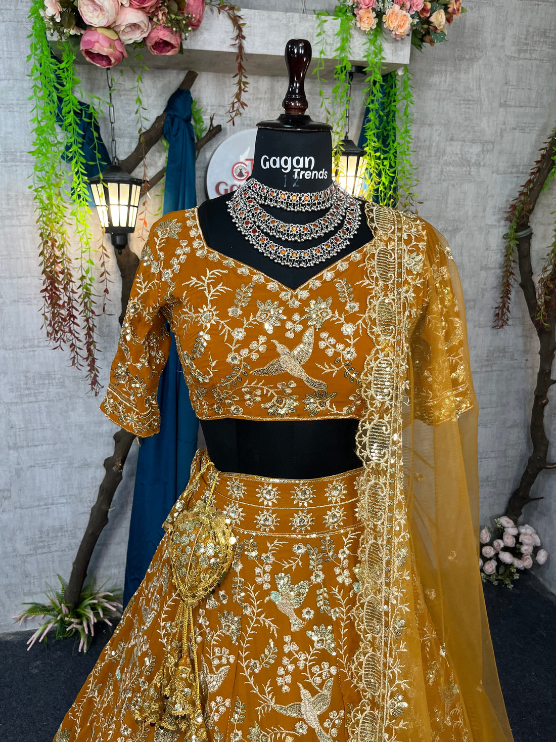 Fox Georgette Embroidered Lehenga with Sequins & Stone Work for Wedding & Party Wear