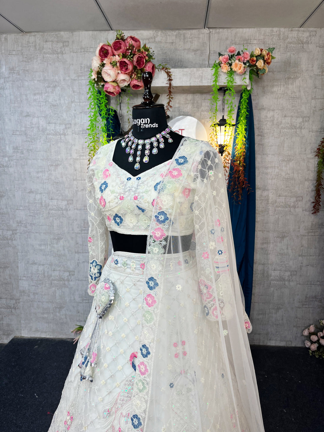Designer Embroidered Lehenga Set with Sequins & Dupatta – Perfect for Weddings & Parties