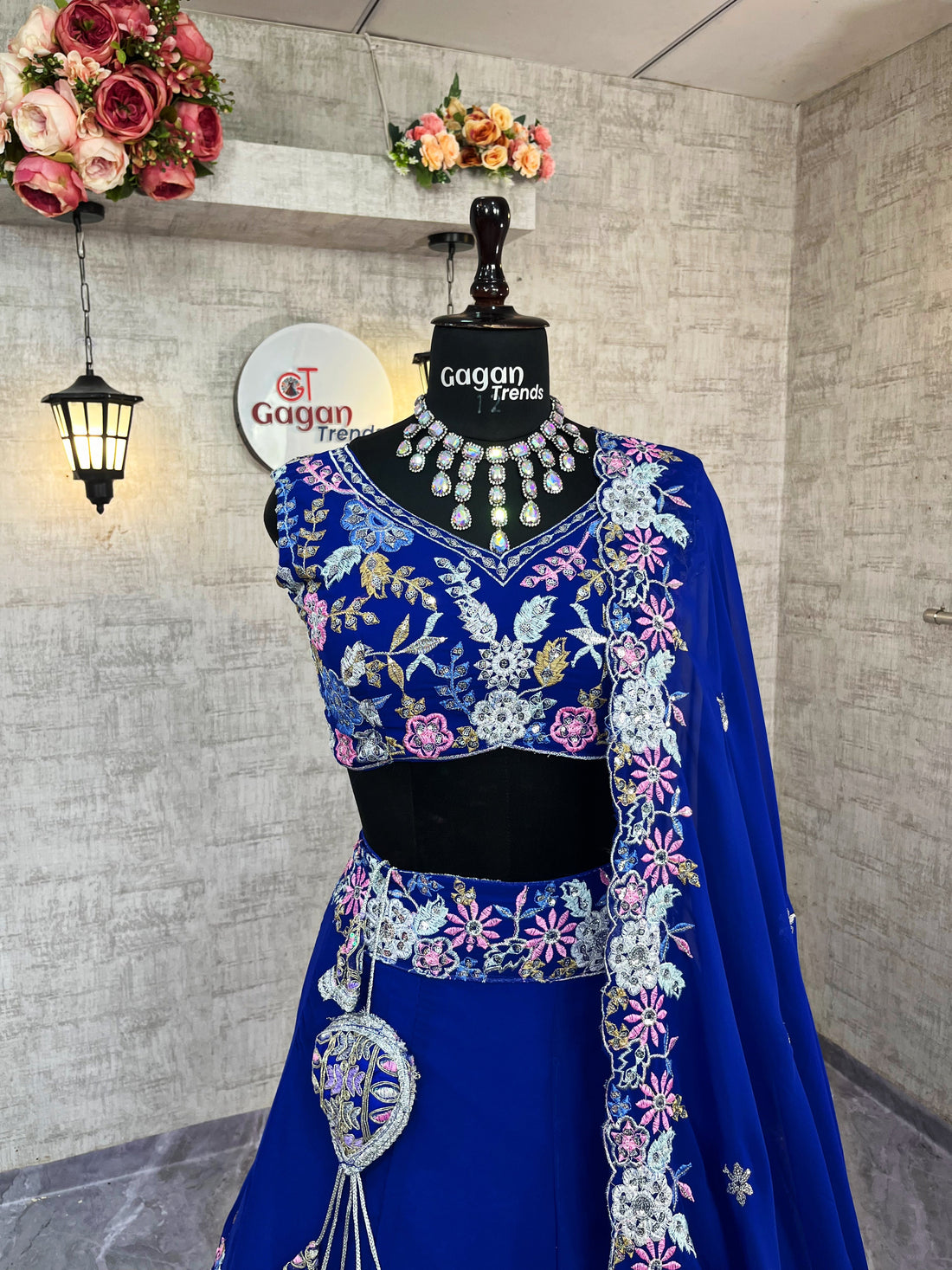 Faux Georgette Embroidered Lehenga Set with Sequins Work for Wedding & Party Wear