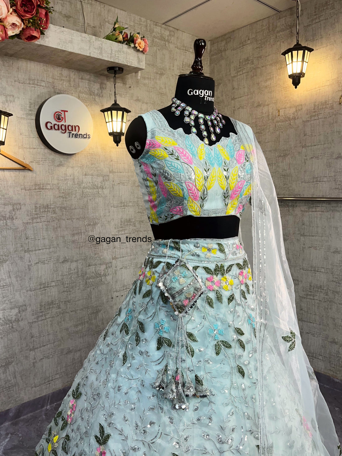 Premium Organza Silk Lehenga Set with Embroidery Sequins Work