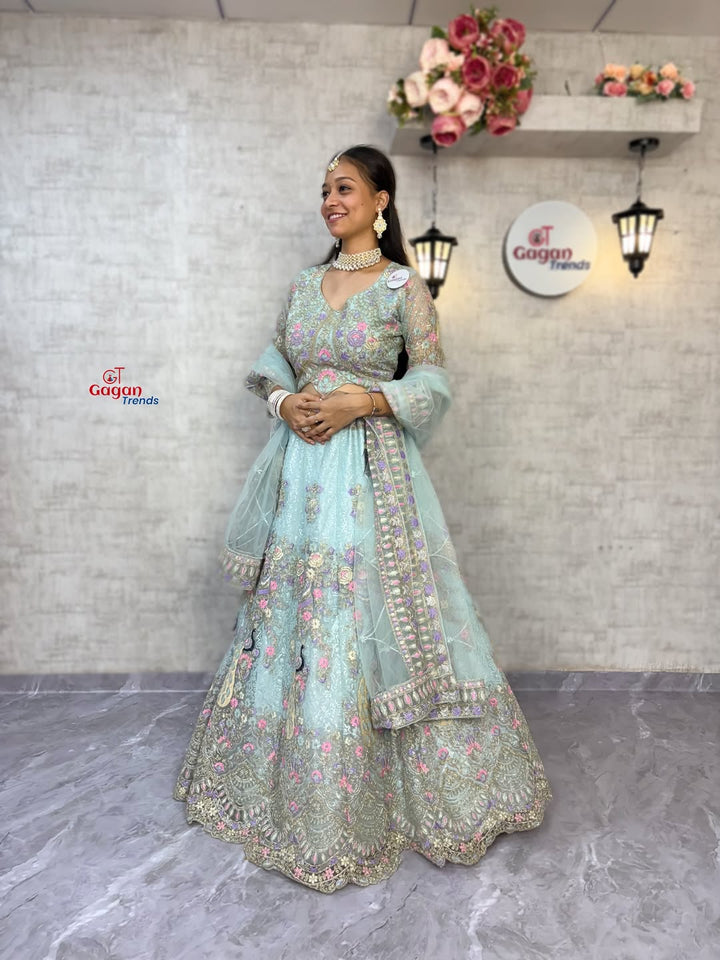 premium Lehenga Coding Sequins work and designer blouse perfect fit for you